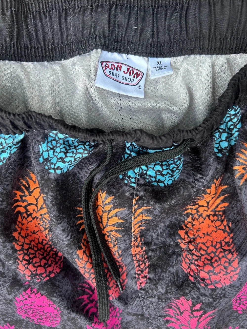 Ron Jon Surf Shop Swim Trunks Neon Pineapples XL